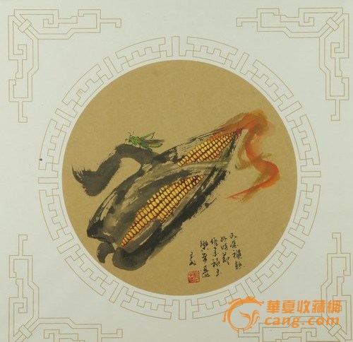 国画的味道,即在于此. 阚玉敏的玉米,以