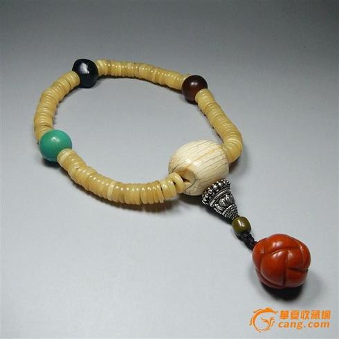 藏传极品108颗藏密老嘎巴拉片珠手持